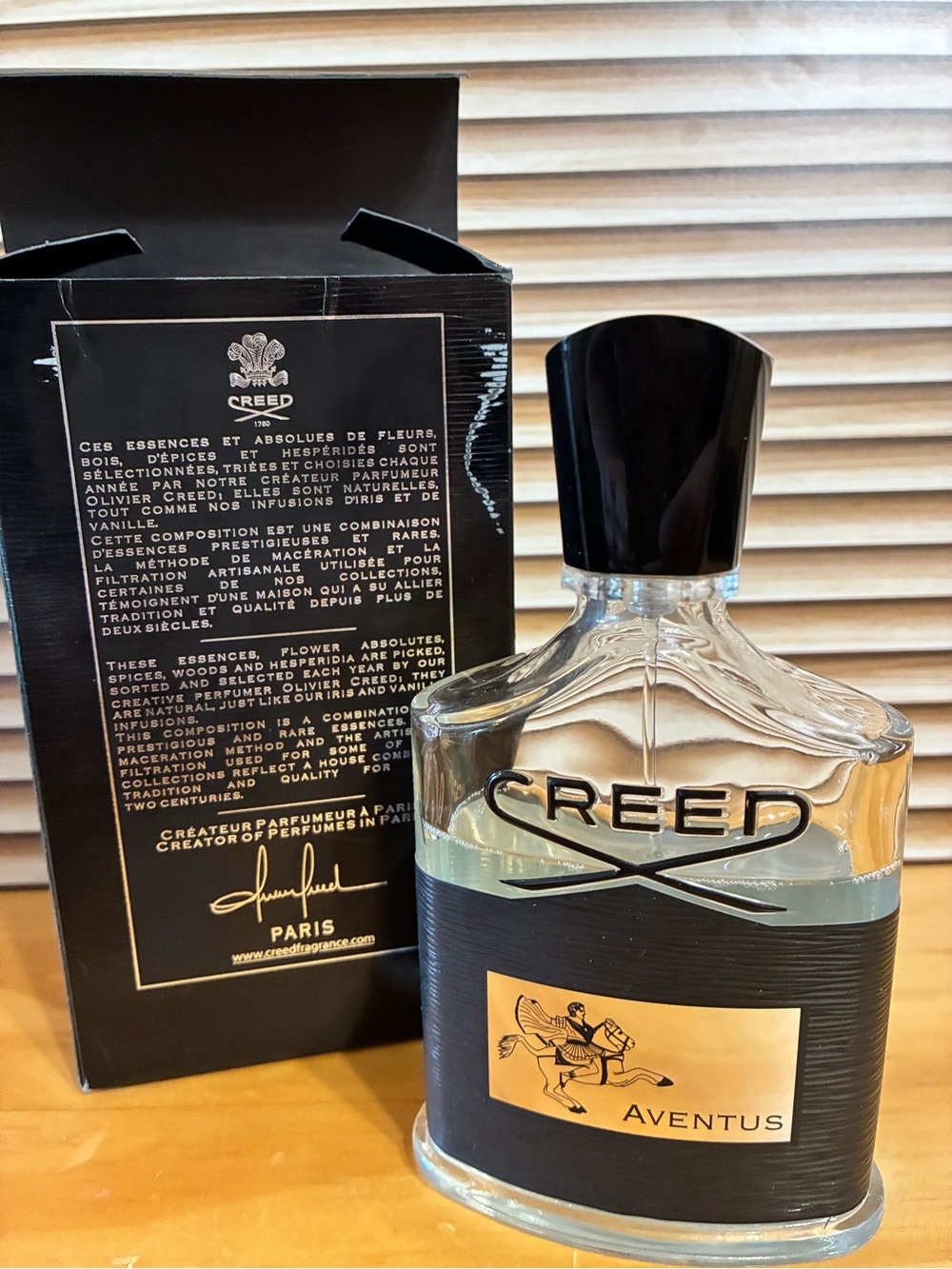Creed Aventus Eau de Parfum 100 mL / 3.3 oz Authentic w/ Box ~60% Full